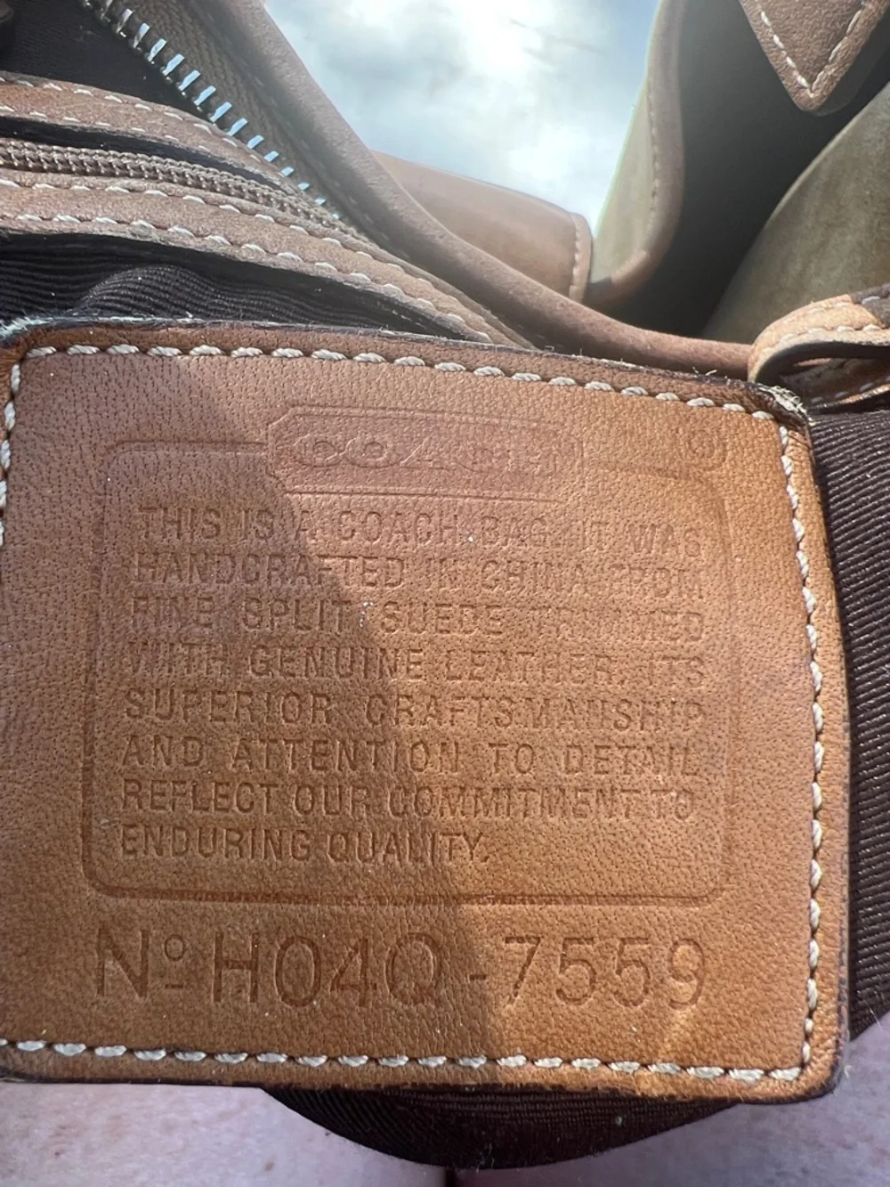 Coach  SOHO Vintage 7559 Suede Hobo Bag Tan Brown Leather Y2K Shoulder Bag GUC - Picture 13 of 16